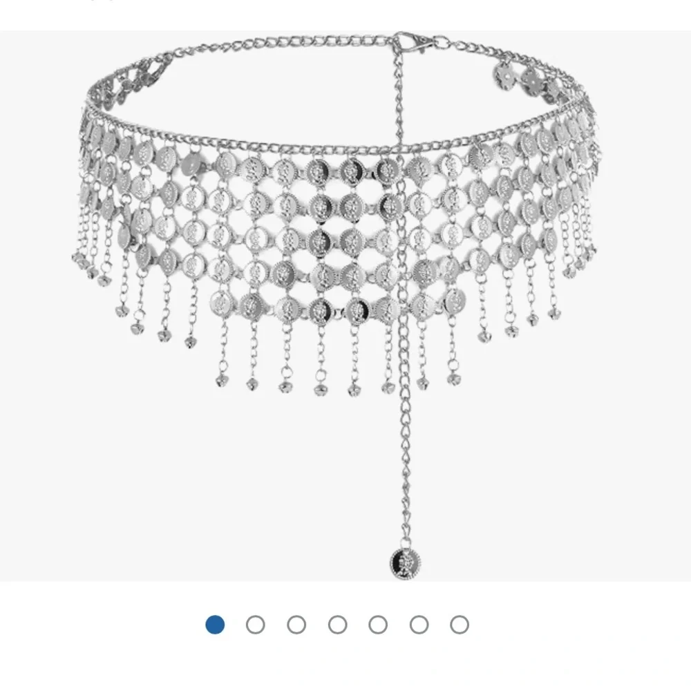 Coin Belly Dance Skirt Accessory Adjustable Silver